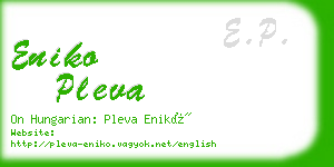 eniko pleva business card